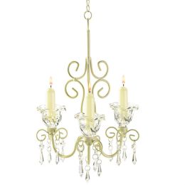 Accent Plus Shabby Chic Scroll Candle Chandelier