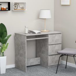 vidaXL Desk Concrete Gray 35.4"x17.7"x29.9" Engineered Wood