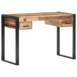 vidaXL Desk 43.3"x19.7"x29.9" Solid Wood with Sheesham Finish