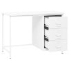 vidaXL Industrial Desk with Drawers White 41.3"x20.5"x29.5" Steel